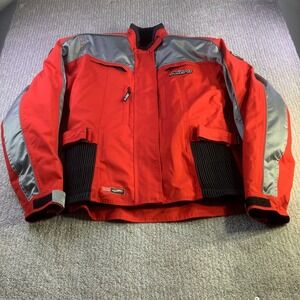 Nitro Racing Ladies Motorcycle Jacket Red Gray XL CE Approved Armor Protective‎